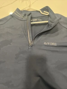 G/Fore 1/4 Zip Pullover Mens XXL Blue Camo Quarter Zip Butler National - Picture 1 of 6