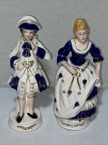 Moriyama Made In Occupied Japan Figurines Colonial Royal Courting Couple 7.5” - Picture 1 of 7