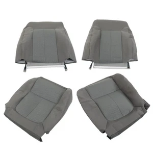 For 2011-2014 Ford F150 Steel Driver Passenger Top Bottom Seat Cover Cloth Gray - Imagen 1 de 9