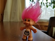 90's Russ Good Luck Troll Doll w/ Tag - Pink Hair - Item No. 2988