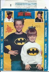 SUDADERA TOP B 985 con patrón de costura talla 2-6x genuina BATMAN Transferencias SIN CORTAR - Imagen 1 de 1