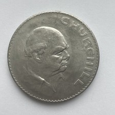 1965 Great Britain Uk Winston Churchill 1 Crown Commemorative Coin T-942