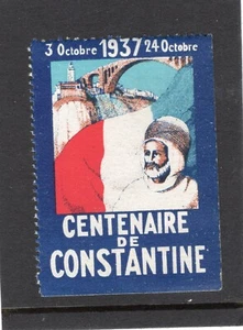 CONSTANTINE ALGERIA 1937 CENTENARY POSTER STAMP  - Picture 1 of 1