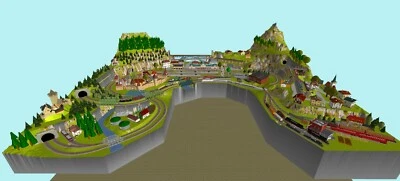 GP-012 Gleisplan (28 Seiten) Mittenberg Spur H0 Märklin C-Gleis 400x355x150 - Bild 1 von 4