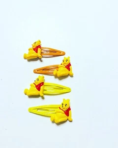 Handmade Hair Bows - Disney - Winnie the Pooh - Pooh - Hair Clips  #1 - Picture 1 of 3
