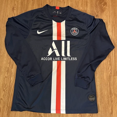 Nike Mens PSG Dri-Fit Paris Saint Germain Long Sleeve Home Jersey Size Medium 1 Cover