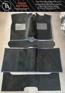 Juego de alfombras hechas a mano a pedido Hessian Back Ford Escort Mk3 y Mk4 - Imagen 1 de 5