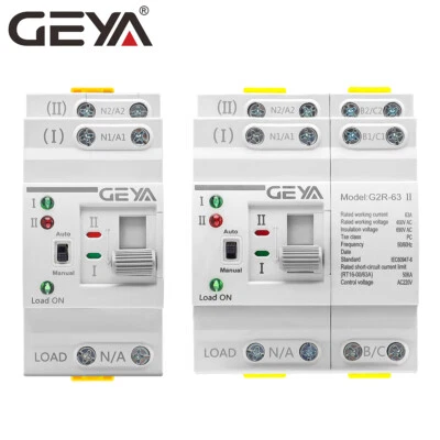 GEYA Mini Dual Power Automatic Transfer Switch 25-63A ForGrid to Generator 220V - Image 1 of 4
