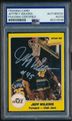 1984-85 Star #236 Jeff Wilkins signed auto PSA/DNA crisp silver sharpie NM * - Image 1 of 2
