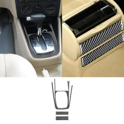 Отделка крышки рамы переключателя передач и подстаканника из углеродного волокна для Volkswagen Golf 1999-2004 годов выпуска - Изображение 1 из 4