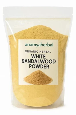 100% Pure Organic Herbal White Sandalwood Powder Chandan Skincare Ayurvedic Herb - Image 1 of 3