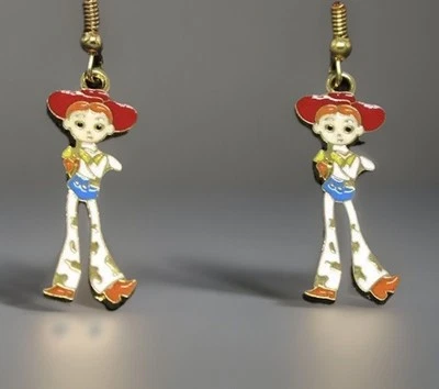 Betsey Johnson Color Enamel Cartoon Western Cowboy Dangle Earrings NWT - Image 1 of 4