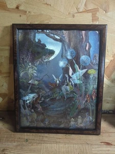 Jean And Ron Henry Foil Art Vintage Framed Picture The First Meeting Fairies - Picture 1 of 5