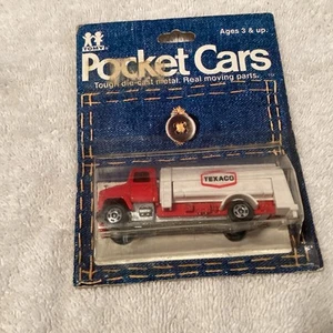 Vtg 1982 TOMY Pocket Cars Texaco Gas Truck Diecast Ford New In Package - Picture 1 of 12
