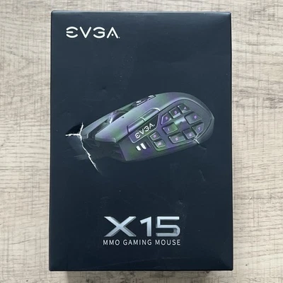 EVGA X15 Wired Gaming Mouse Brand New Black Sealed - Image 1 of 4