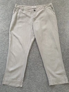 Fat Face Linen Trousers Ankle Straight Beige UK 16 - Picture 1 of 12