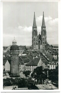 Foto-AK GÖRLITZ /Sachsen Peterskirche u. Nicolaiturm, Blick über d. Dächer 30er - Picture 1 of 1