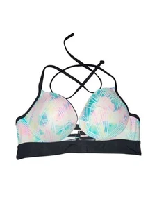 EUC VICTORIA SECRET PINK RAINBOW/PASTEL PRISM Swim swimsuit bikini top Large - Picture 1 of 3