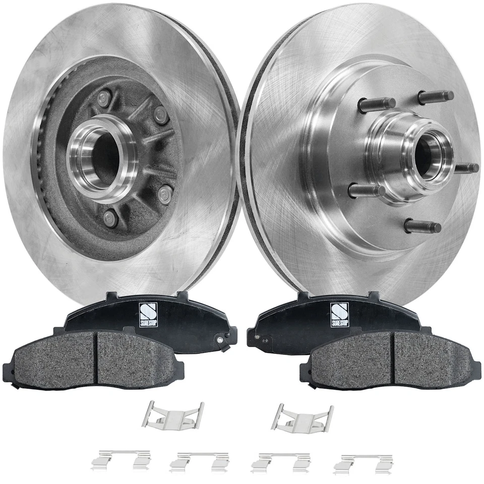 Kit de rotor y pastillas de freno de disco para Ford F-150 1997-1999 delantero 12,13 pulgadas F65Z2001AA Foto 1 de 4