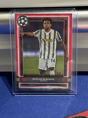 2020-21 Topps Museum Collection UCL Ruby /25 Weston McKennie #49 - Image 1 of 2