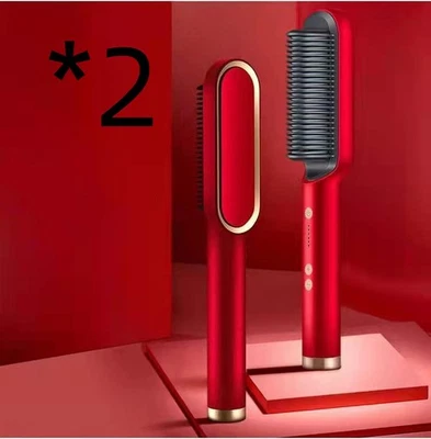 New 2 In 1 Hair Straightener Hot Comb Negative Ion Curling Tong Dual-purpose Ele - Image 1 of 4