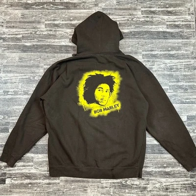 Bob Marley Zion Rootswear Marrón Cremallera Sudadera con Capucha Para Hombres 1X Sudadera con Capucha Chaqueta Foto 1 de 4