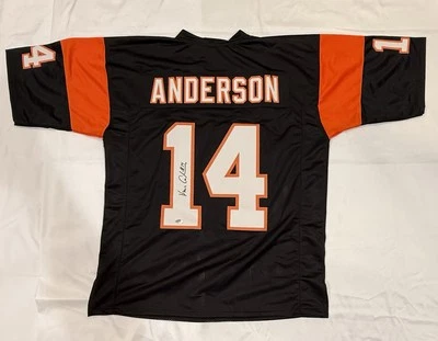 Camiseta deportiva Schwartz firmada por Ken Anderson de los Cincinnati Bengals estilo profesional certificado de autenticidad Foto 1 de 4