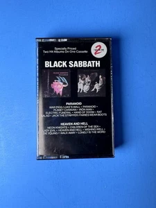 Black Sabbath - Paranoid & Heaven And Hell Cassette Tape - Foto 1 di 7