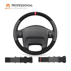 MEWANT Black Suede PU Leather Steering Wheel Cover for Jeep Wrangler 2003- 2006 - Imagen 1 de 9