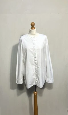 Camisa Top Cos Mujer 44 Talla UK 16 Blanca Gran Tamaño Algodón Cápsula Clásica Foto 1 de 4
