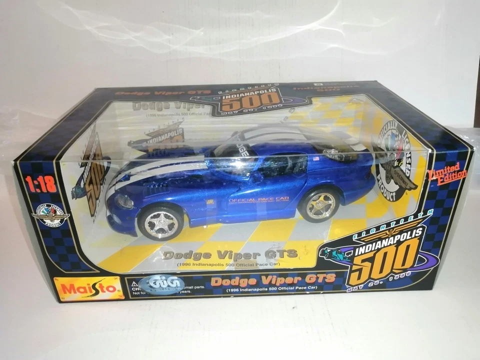 DODGE VIPER GTS 1996 INDIANAPOLIS 500 REF.31828 MAISTO SCALA 1/18 - Immagine 1 di 2
