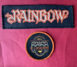 Vintage Ritchie Blackmores Rainbow Cloth Badges Patch X2 rock Music Dio Purple - Picture 1 of 9