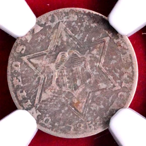 NGC VF-25! 1858 THREE CENT SILVER - Picture 1 of 5