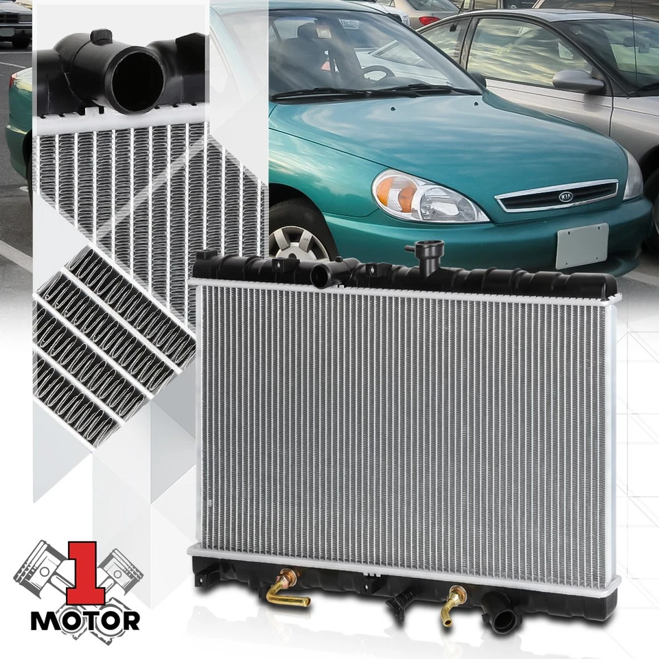 Radiador de refrigeración de núcleo de aluminio repuesto OE para 01-02 Kia Rio 1.5 AT dpi-2392 Foto 1 de 4