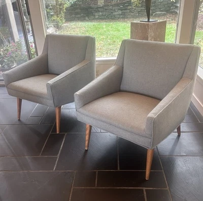 Par de sillones modernos vintage de mediados de siglo todos originales Foto 1 de 4