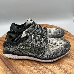 Nike Free RN Flyknit Shoes Mens 11 Oreo White Black Running Comfort Walking Gym - Picture 1 of 8