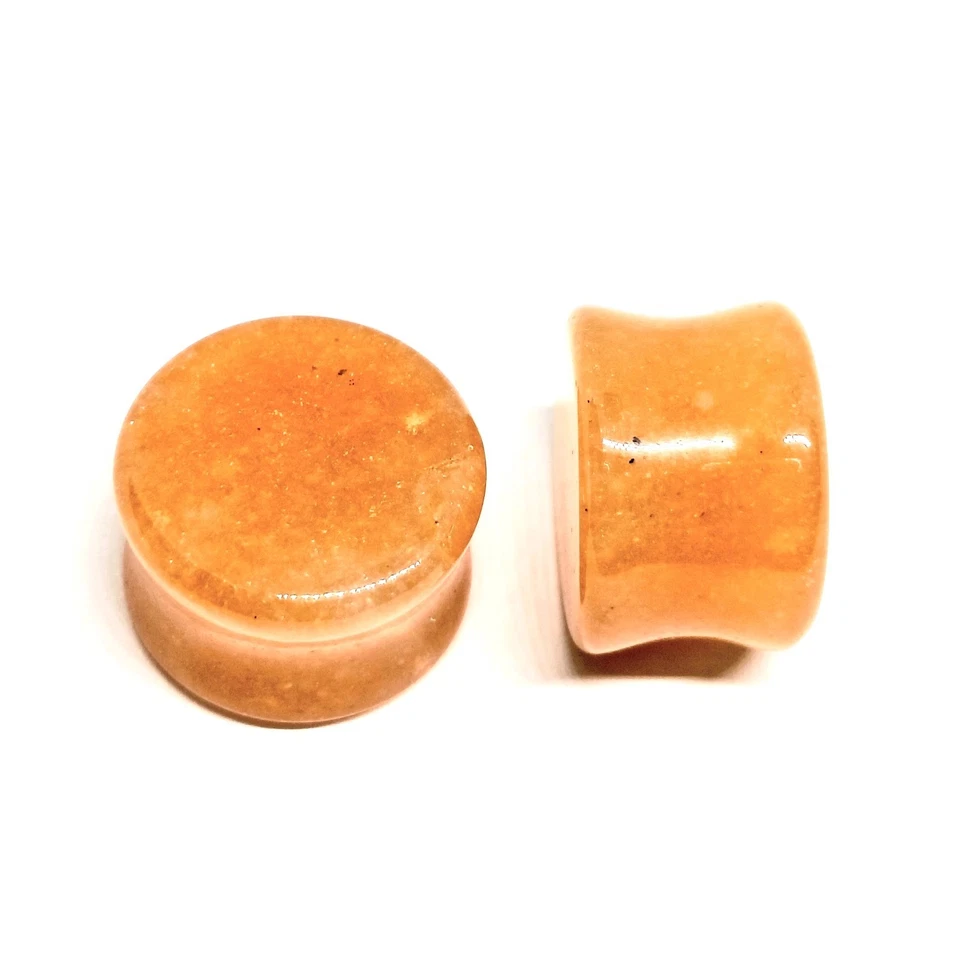 OFERTA - Tapones Doble Acampanada Aventurina Naranja 2g - 5/8" Foto 1 de 1