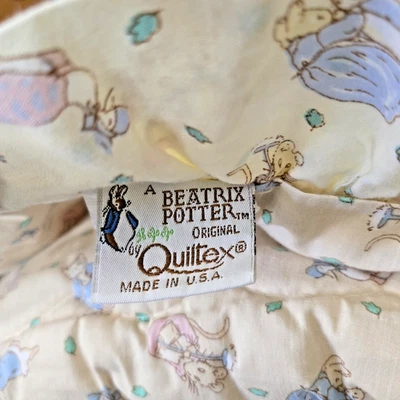 Quiltex Vintage Peter Rabbit Beatrix Potter Bebé Pastel Edredón Manta HECHA EN EE. UU. Foto 1 de 4