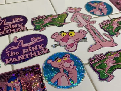 14 pegatinas vintage años 90 pantera rosa dibujos animados prisma máquina expendedora pegatinas 1998 Foto 1 de 4