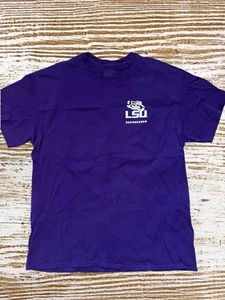 World Graphics purple Louisiana State University cotton t-shirt XL Pit2Pit 21” - Picture 1 of 4