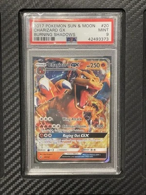 2017 PSA 9 Charizard GX #20 Holo GX Pokemon TCG Sun & Moon Burning Shadows - Image 1 of 2