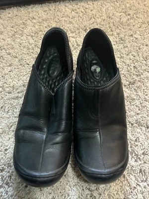 Zapatos Privo By Clarks para mujer talla 9 tacón zueco cuero negro sin cordones cómodos Foto 1 de 2