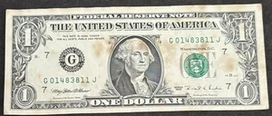 1995 Chicago $1 Bill Snake Eye 11 Fancy Numbers Note - Picture 1 of 2