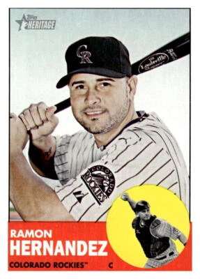 2012 Topps Heritage  Ramon Hernandez #326 Colorado Rockies Baseball Card - Image 1 of 2
