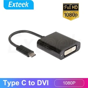 USB C to DVI Cable Adapter Thunderbolt 3 Type C USB 3.1 to DVI-D Single Link Mac - Picture 1 of 6