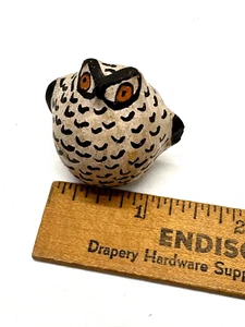 VTG ATQ Acoma Zuni Hopi Pueblo Owl Pottery Native American Art Miniature 1" - Picture 1 of 3