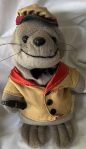 Coca-Cola Seal With Jacket And Hat Bean Bag Plush - Picture 1 of 4