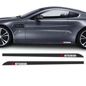 NEW HOT 2Pcs Car Door Side Stripe Skirt Sticker Waist Line Body Vinyl Decal Wrap - Picture 1 of 14