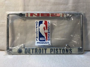 Detroit Pistons Official Licensed Basketball NBA Metal Logo License Plate Frame - Picture 1 of 2