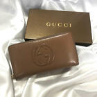 Auth Gucci Zip Purse Soho Long Wallet    Old Rose Brown Leather Italy Unisex